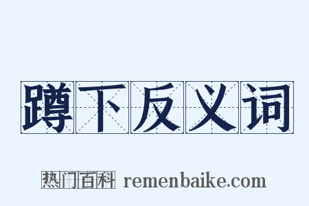 蹲下反义词是什么意思的图片